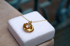 Nature Inspired Sea Shell Necklace, Gold Electroformed (Dainty Pendant for Women)