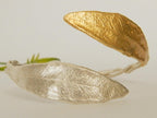 Real Olive Leaf Bracelet, Handmade Nature Jewelry, Organic Tree Cuff, Gift for Victory & Luck, Eco Sustainable Sterling Silver 925