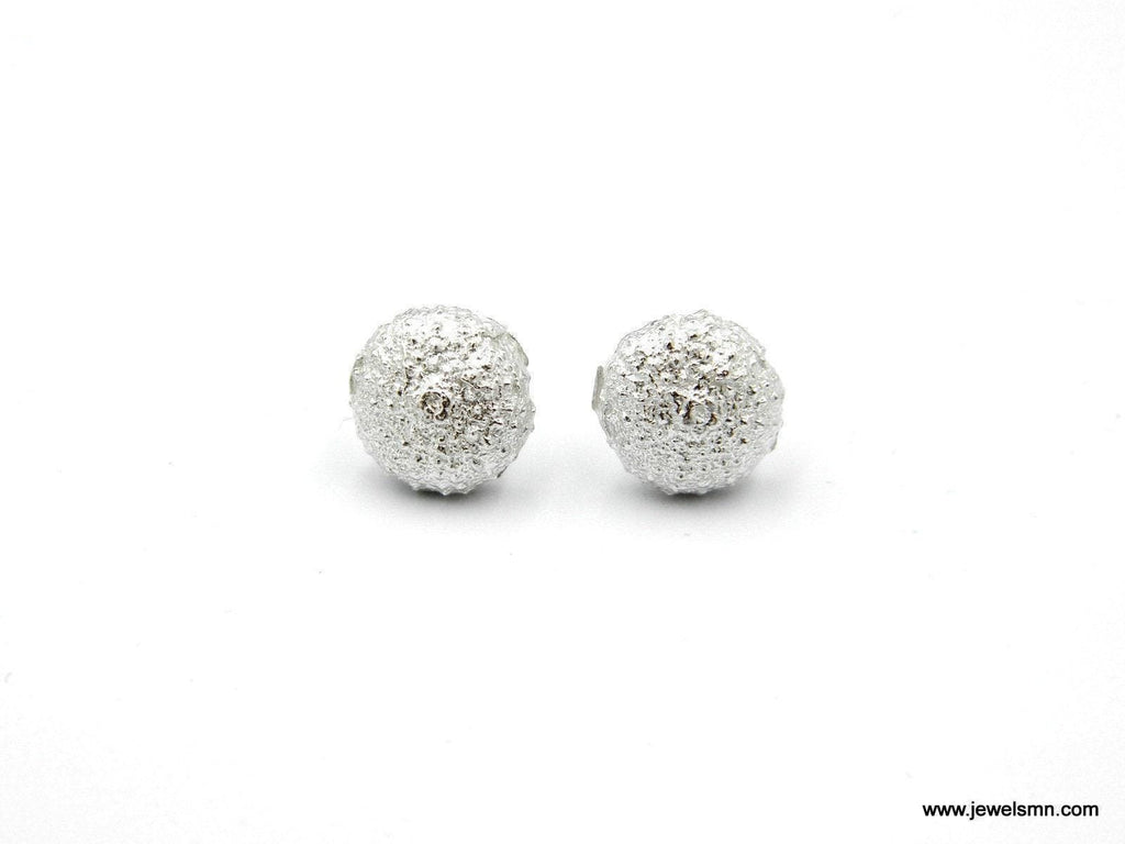 Real Sea Urchin Earrings, Handmade Minimalist Jewelry, Organic Tree Studs, Gift for Luck & Health, Eco Sustainable Sterling Silver 925