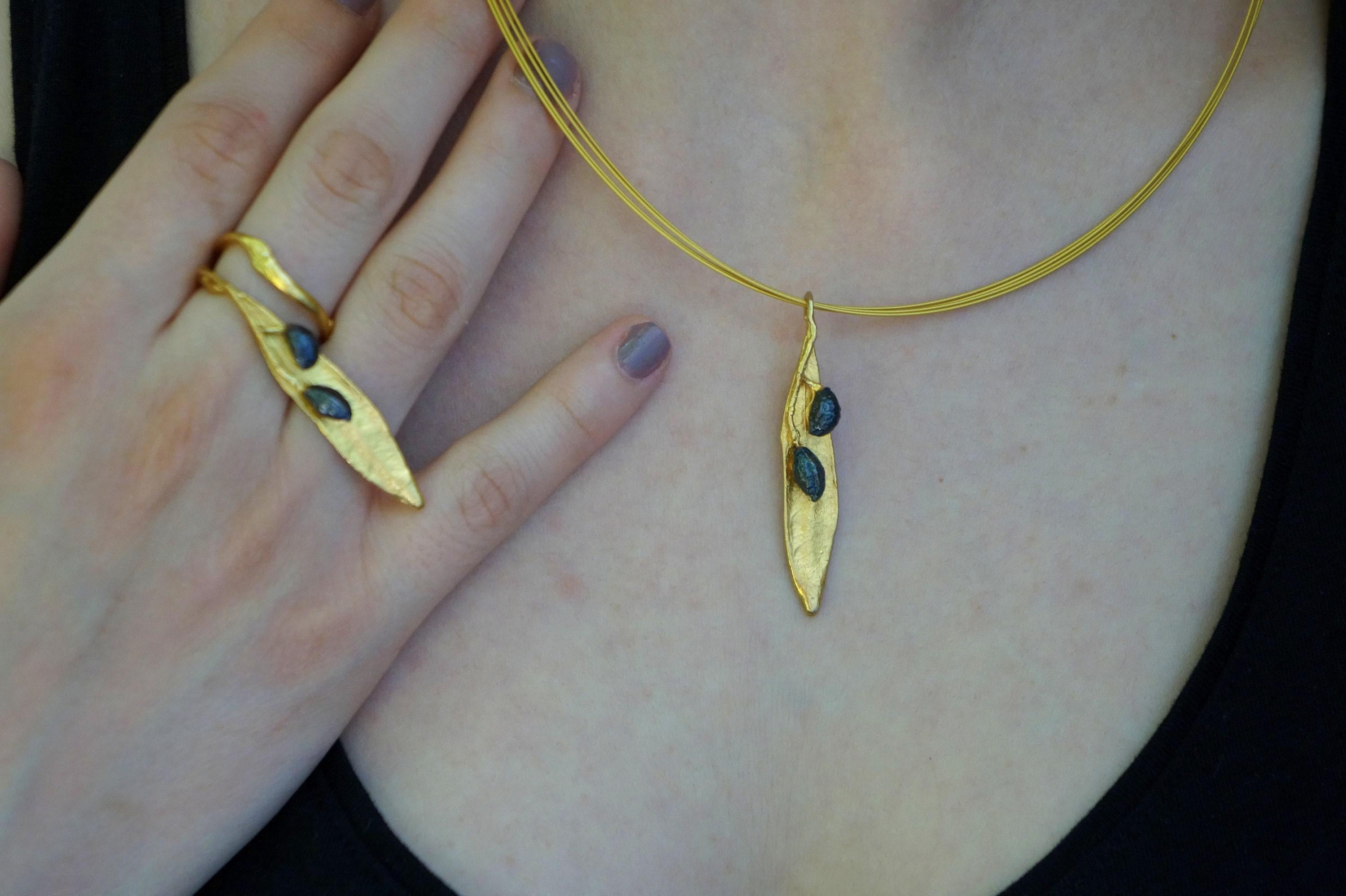 Real Olive Leaf Pendant, Handmade Nature Jewelry, Organic Strand Necklace, Gift for Vitality & Success, Eco Sustainable Sterling Silver 925