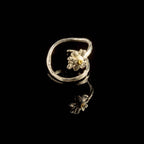 Real Chamomile Flower Ring, Handmade Nature Jewelry, Organic Forest Band, Gift for Health, Eco Sustainable Sterling Silver 925