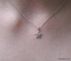 Dainty Starfish Pendant, 14K Gold Plated Sterling Silver 925 Necklace, Handmade Minimalist Sea Jewelry Gift, Birthday Gift for Women