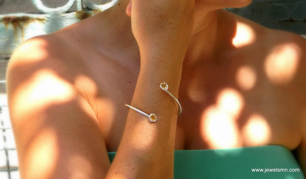 Real Lily of the Valley Bracelet, Handmade Minimalist Jewelry, Organic Forest Cuff, Gift for Youth & Health, Sterling Silver 925