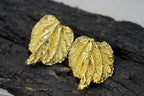 Real Mulberry Leaf Necklace, Handmade Nature Jewelry, Organic Gold Pendant, Gift for Rejuvenation & Health, Sterling Silver 925