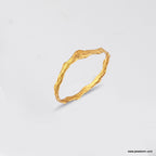Dainty Juniper Gold Ring, Handmade Minimalist Jewelry, Organic Forest Band, Nature's Gift for Health & Resilience, Sterling Silver 925