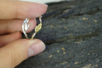 Real Jasmine & Juniper Branch Gold Ring, Handmade Minimalist Jewelry, Organic Forest Band, Gift for Longevity, Sterling Silver 925