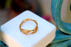 Gold Jasmine Twig Ring, Solid Gold Jewelry, Jasmine Branch Ring, Handmade Minimalist Jewelry Gift, Birthday Gift for Women, Promise Ring