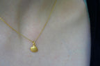 Minimalist Seashell Gold Pendant, Handmade Beach Jewelry, Organic Sea Necklace, Gift for Growth & Energy, Eco-Friendly Sterling Silver 925
