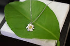 Real Chamomile Flower Necklace, Handmade Minimalist Jewelry, Dainty Botanical Pendant, Gift for Calm and Healing, Sterling Silver 925