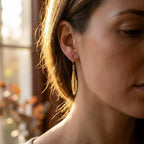Every day Leaf earrings gift for women in Sterling recycled Silver or Gold Plated. Olive symbolize peace, protection, and fertility.