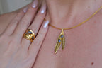 Real Olive Leaves Gold Pendant, Handmade Nature Jewelry, Organic Tree Necklace, Boho Gift for Victory & Health, Sterling Silver 925