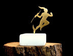 Greek God Hermes Statue, Gold Bronze Mini Figurine (5x5x2 cm)