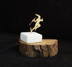 Greek God Hermes Statue, Gold Bronze Mini Figurine (5x5x2 cm)