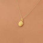 Tiny Urchin Gold Necklace, Handmade Minimalist Jewelry, Nature-Inspired Ocean Pendant, Gift for Renewal and Health, Sterling Silver 925