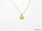 Tiny Urchin Gold Necklace, Handmade Minimalist Jewelry, Nature-Inspired Ocean Pendant, Gift for Renewal and Health, Sterling Silver 925