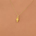 Dainty Sea Shell Gold Necklace, Handmade Beach Jewelry, Minimalist Sea Pendant, Gift for Longevity & Resilience, Gold or Sterling Silver 925