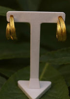 Real Olive Leaf Gold Hoops, Handmade Nature Jewelry, Organic Tree Earrings, Eco Gift for Immortality & Luck, Gold on Sterling Silver 925