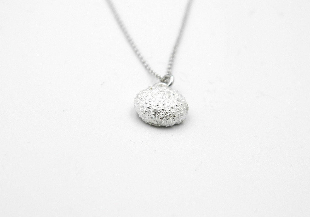 Real Sea Urchin Pendant, Sterling Silver 925 Dainty Necklace, Handmade Minimalist Jewelry Gift, Birthday Gift for Women, Boho Nature Fashion