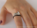 Real Rose Leaf Silver Ring, Handmade Nature Jewelry, Organic Forest Band, Gift for Passion & Health, Eco Sustainable Sterling Silver 925