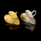 Sterling Silver Ivy Leaf Heart Ring Goldplated.