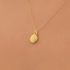 Tiny Urchin Pendant Necklace: 18k Gold Plated Recycled Brass