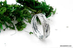Real Tree Bark Silver Ring, Handmade Nature Jewelry, Organic Tree Band, Gift for Health & Longevity, Eco Sustainable Sterling Silver 925