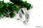 Real Tree Bark Silver Ring, Handmade Nature Jewelry, Organic Tree Band, Gift for Health & Longevity, Eco Sustainable Sterling Silver 925