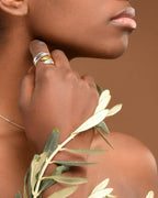 Real Olive Leaves Ring, Handmade Nature Jewelry, Organic Tree Band, Gift for Longevity & Success, Eco Sustainable Sterling Silver 925