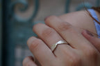 Real Olive Leaf Double Ring, Handmade Minimalist Jewelry, Organic Tree Band, Gift for Health & Victory, Gold and Sterling Silver 925