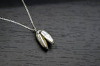 Real Pistachio Necklace, Handmade Minimalist Jewelry, Dainty Organic Pendant, Gift for Wealth & Luck, Gold on Sterling Silver 925