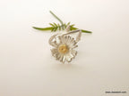 Real Chamomile Flower Ring, Handmade Nature-Inspired Jewelry, Organic Forest Band, Gift for Luck & Health, Sterling Silver 925