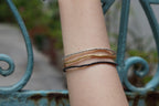 Real Pine Branch Bracelet, Handmade Nature Jewelry, Organic Minimalist Cuff, Gift for Protection & Longevity, Gold or Sterling Silver 925