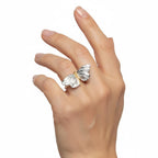 Real Butterfly Silver Ring, Handmade Nature Jewelry, Organic Statement Band, Gift for Health & Freedom, Gold and Sterling Silver 925