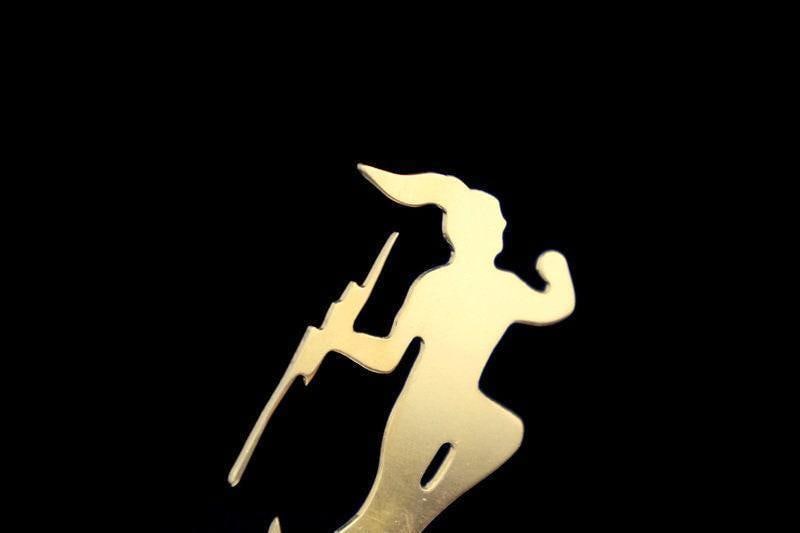 Greek God Hermes Statue, Gold Bronze Mini Figurine (5x5x2 cm)