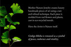 Real Ginkgo Biloba Leaf Ring, Handmade Nature Jewelry, Botanical Statement Band, Gift for Luck & Longevity, Sustainable Sterling Silver 925