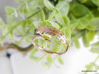 Real Fern Gold Ring, Handmade Minimalist Jewelry, Organic Forest Band, Nature's Gift for Health & Protection, Sterling Silver 925