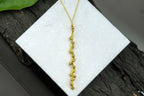 Real Mimosa Long Necklace, Handmade Nature Jewelry, Organic Forest Pendant, Gift for Bright Luck, Eco Sustainable Sterling Silver 925