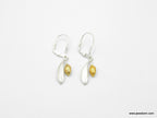 Real Olive Leaf Earrings, Handmade Minimalist Jewelry, Dainty Organic Drops, Gift for Health & Luck, Gold and Sterling Silver 925