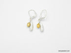 Real Olive Leaf Earrings, Handmade Minimalist Jewelry, Dainty Organic Drops, Gift for Health & Luck, Gold and Sterling Silver 925