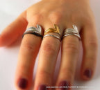Real Rose Leaf Silver Ring, Handmade Nature Jewelry, Organic Forest Band, Gift for Passion & Health, Eco Sustainable Sterling Silver 925