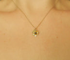 Real Chamomile Flower Necklace, Handmade Minimalist Jewelry, Dainty Botanical Pendant, Gift for Calm and Healing, Sterling Silver 925