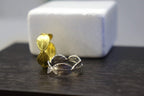 Real Rose Leaves Ring, Handmade Minimalist Jewelry, Organic Forest Band, Boho Gift for Luck & Passion, Sustainable Sterling Silver 925