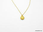 Tiny Urchin Pendant Necklace: 18k Gold Plated Recycled Brass