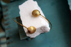 Gold Sea Shell Bracelet, Handmade Nature Jewelry, Real Ocean Cuff, Gift for Luck & Vitality, Eco Sustainable Sterling Silver 925