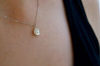 Real Sea Shell Pearl Pendant, Sterling Silver 925 Dainty Necklace with Chain, Handmade Minimalist Jewelry Gift, Birthday Gift for Women