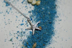 Real Starfish Gold Pendant, Handmade Minimalist Jewelry, Beach Necklace, Gift for Resilience and Renewal, Sterling Silver 925