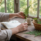 Real Fern Leaf Ring, Handmade Boho Jewelry, Organic Forest Band, Gift for Luck & Protection, Eco Sustainable Brass