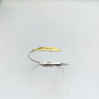 Minimalist Olive Leaves Cuff, Handmade Nature Jewelry, Symbolic Gold Bracelet, Gift for Longevity and Luck, Sterling Silver 925.