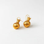 Real Pomegranate Earrings, Half Pomegranate Jewelry, Sterling Silver 925 - Gold Plated, Symbol of Fertility & Abundance, Nature Inspired