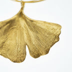 Real Ginkgo Biloba Leaf Necklace, 14K Gold Plated Brass Pendant, Handmade Jewelry Gift for Her, Birthday Gift for Women, Nature-Inspired